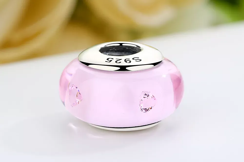 Pandora Style Pink Murano Glass Charm - SCZ003