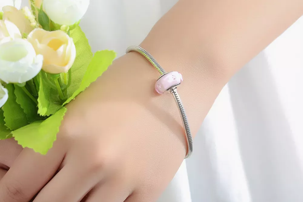 Pandora Style Pink Murano Glass Charm - SCZ003