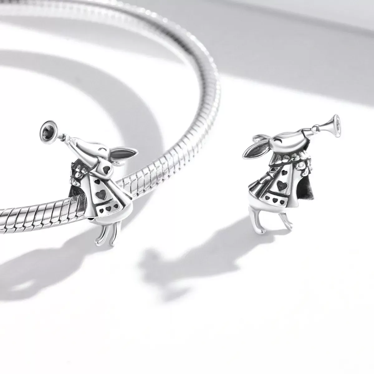 Pandora Style Playful Rabbit Charm - SCC2045