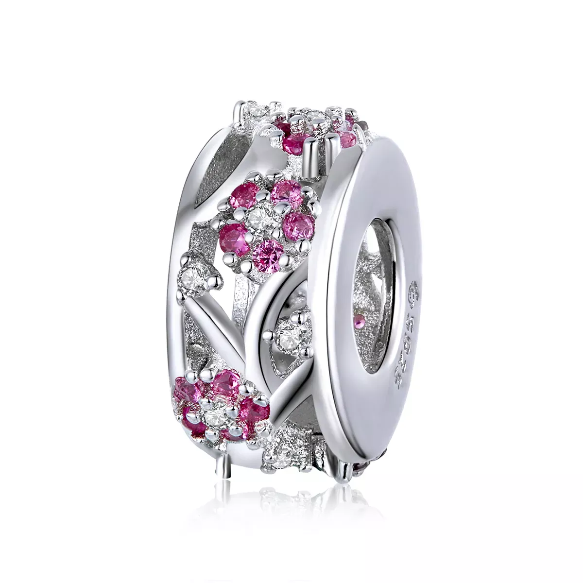 Pandora Style Plum Blossom Beads Charm - BSC255