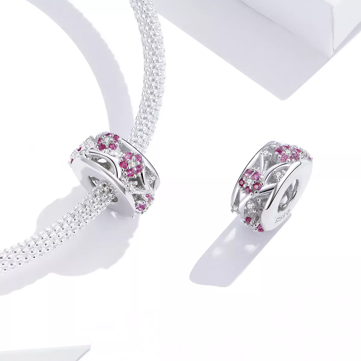 Pandora Style Plum Blossom Beads Charm - BSC255