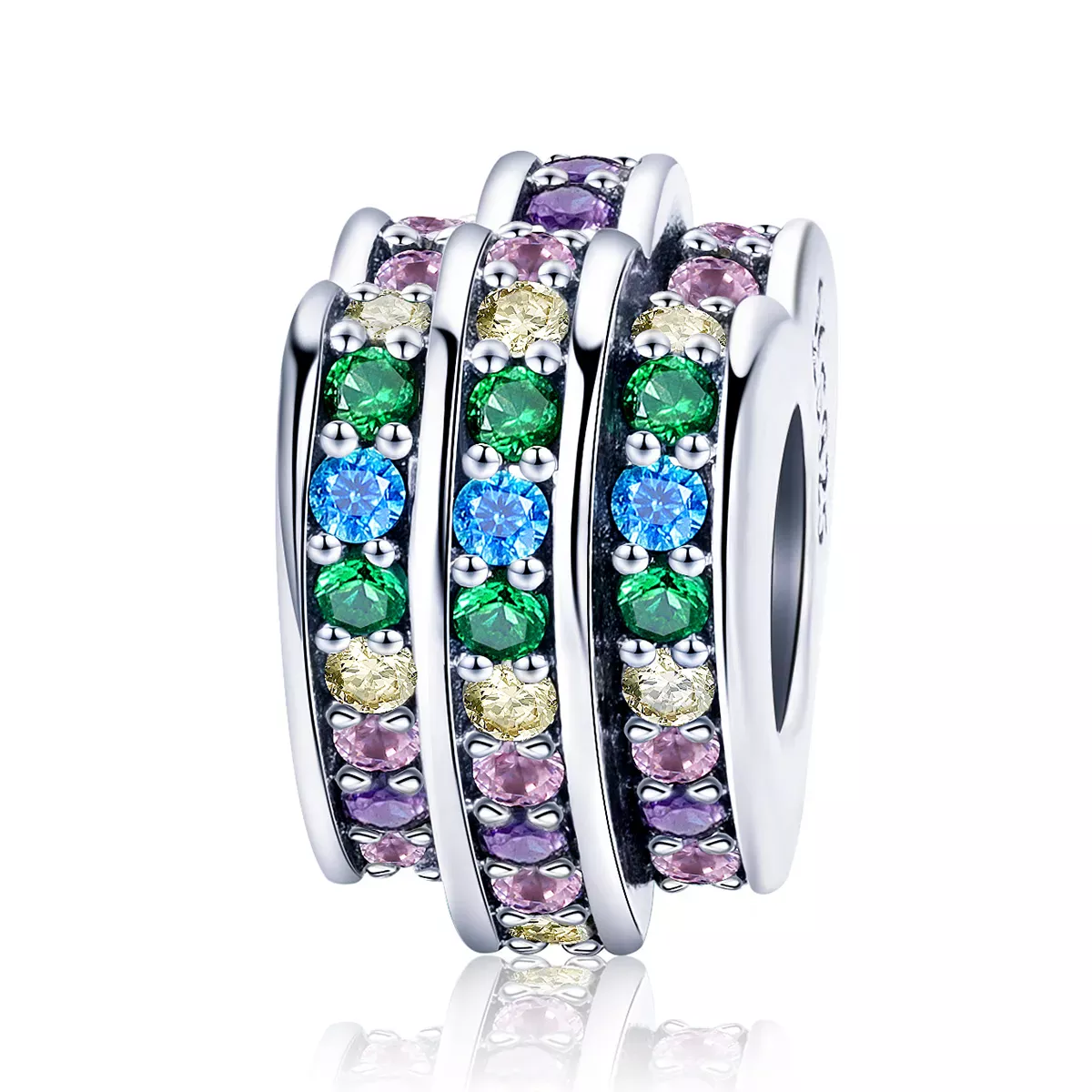 Pandora Style Rainbow Heart Charm - SCC725