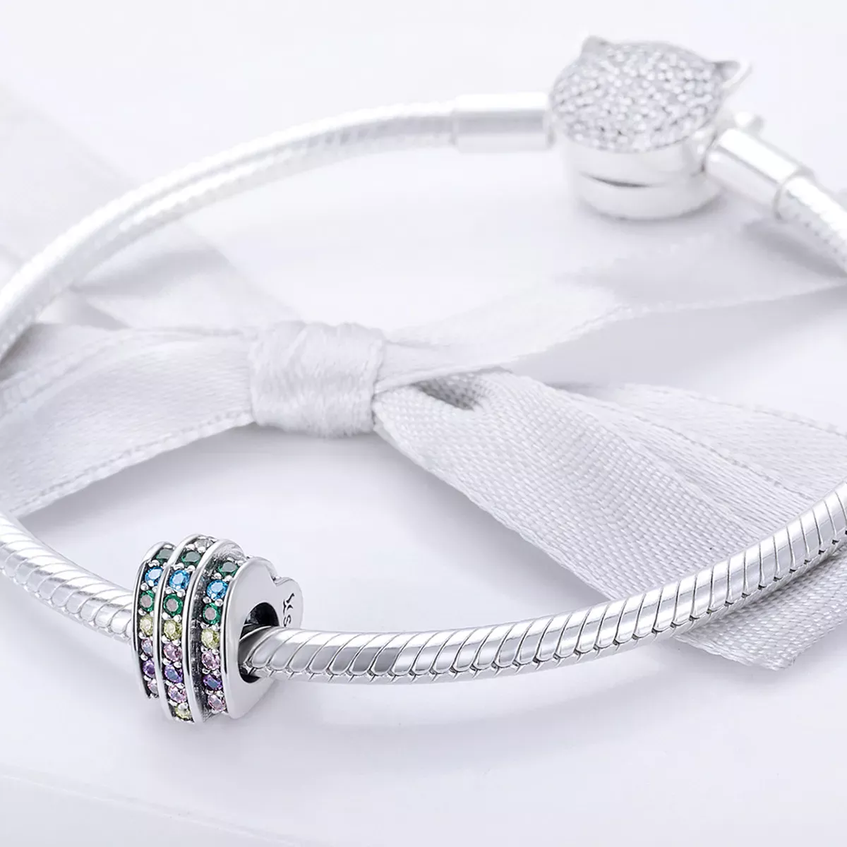 Pandora Style Rainbow Heart Charm - SCC725
