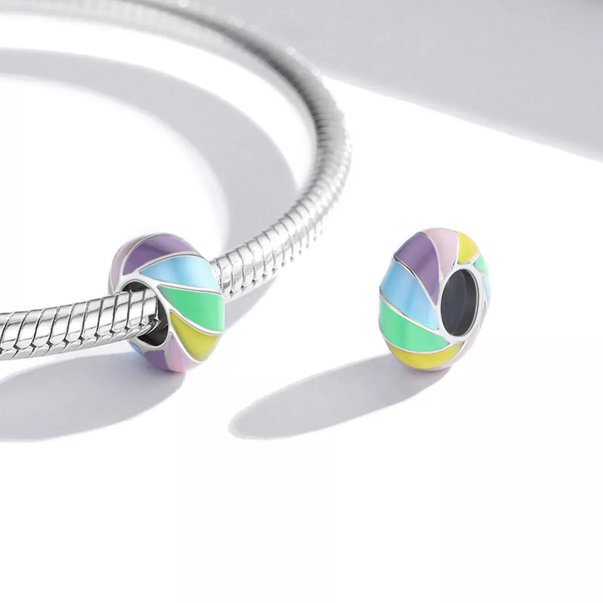 Pandora Style Rainbow Spacer Charm - SCC1980