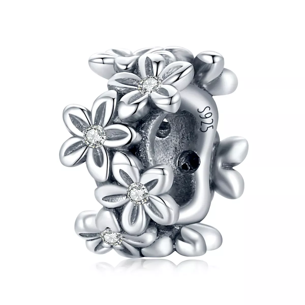 Pandora Style Retro Flowers Charm - SCC1938 Pandora Style Retro Flowers Charm - SCC1938