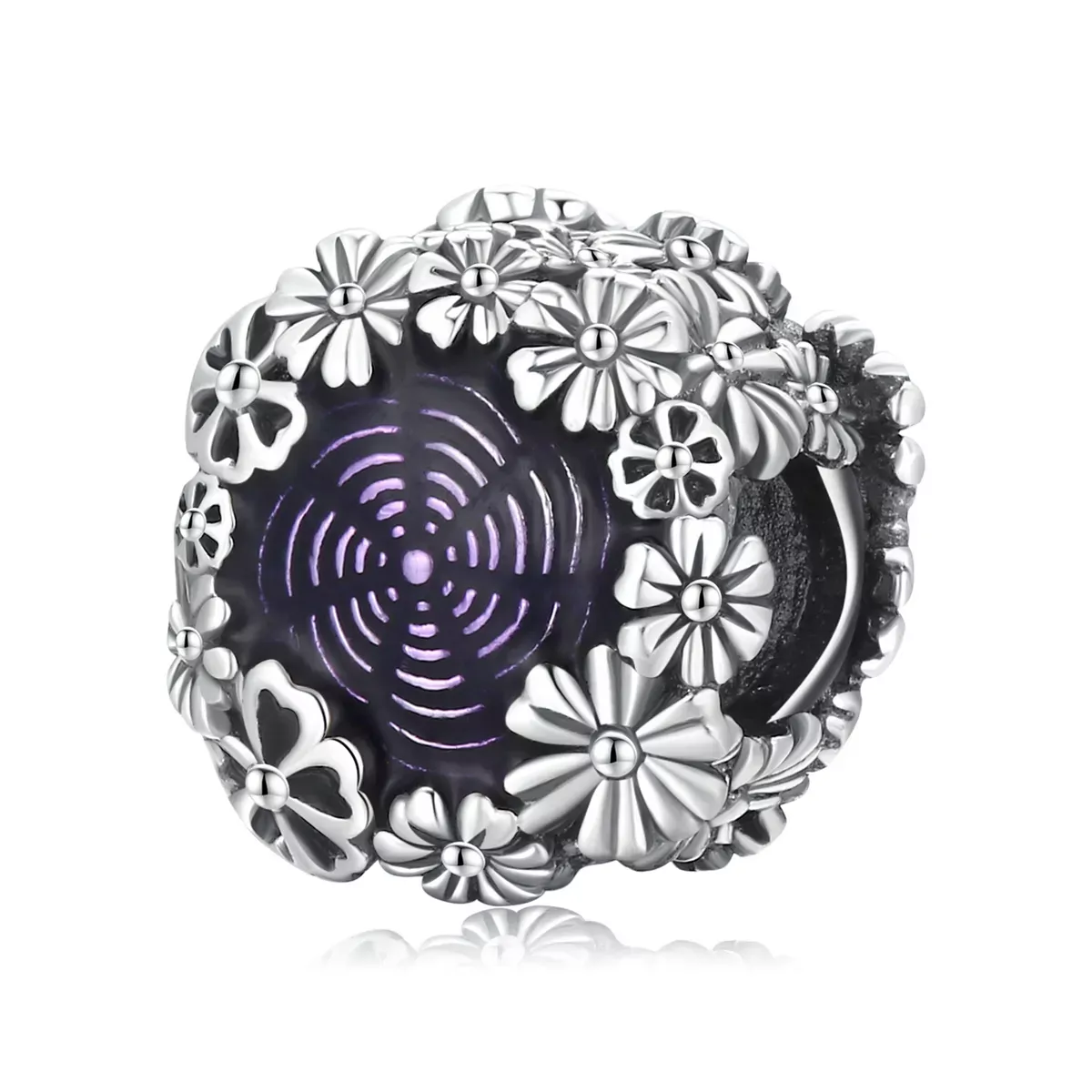 Pandora Style Retro Flowers Charm - SCC2096