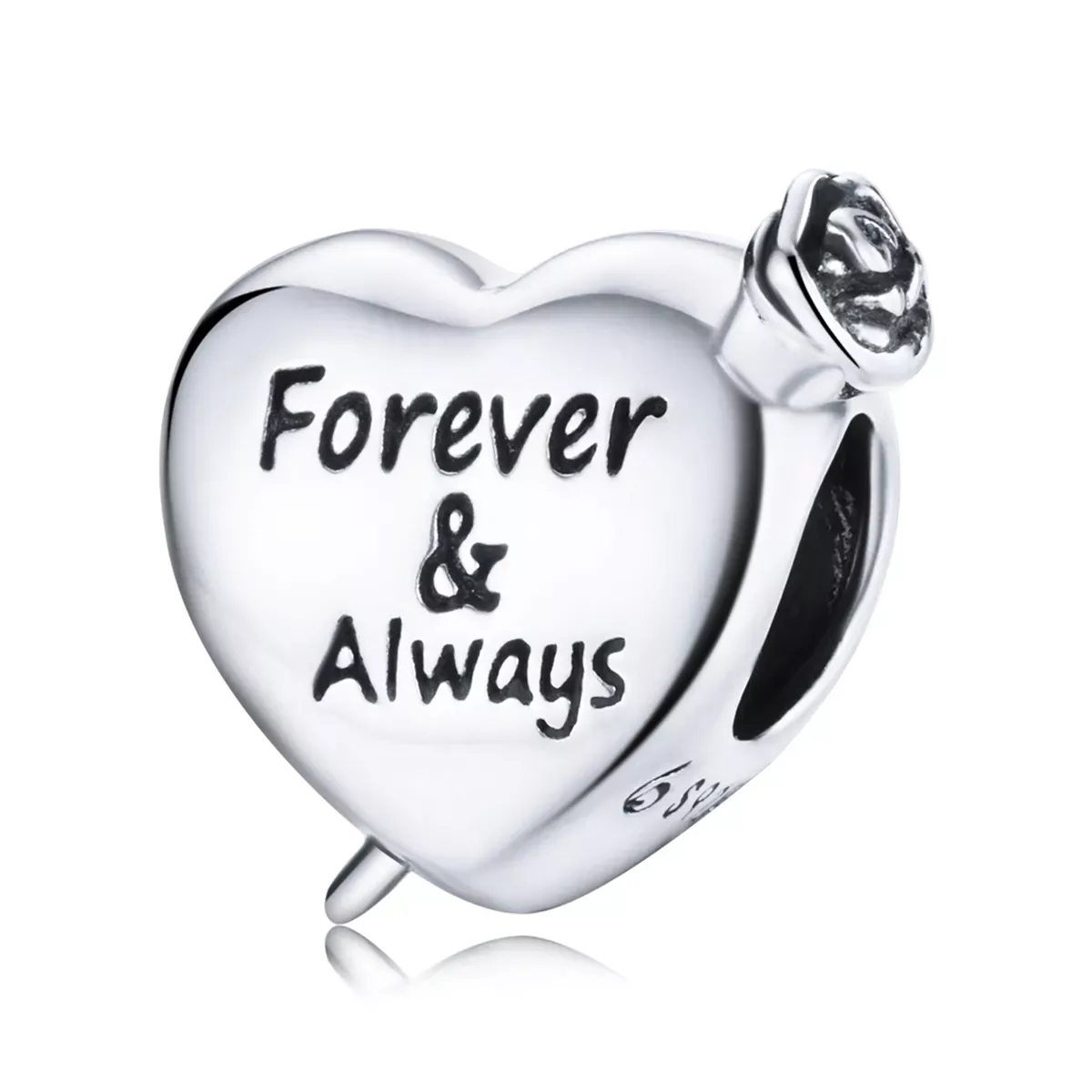 Pandora Style Rose Love Charm - BSC480