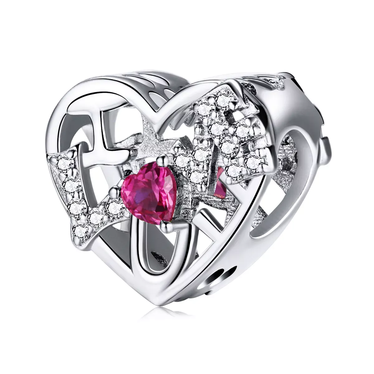 Pandora Style Shine Love Charm - BSC479 Pandora Style Shine Love Charm - BSC479