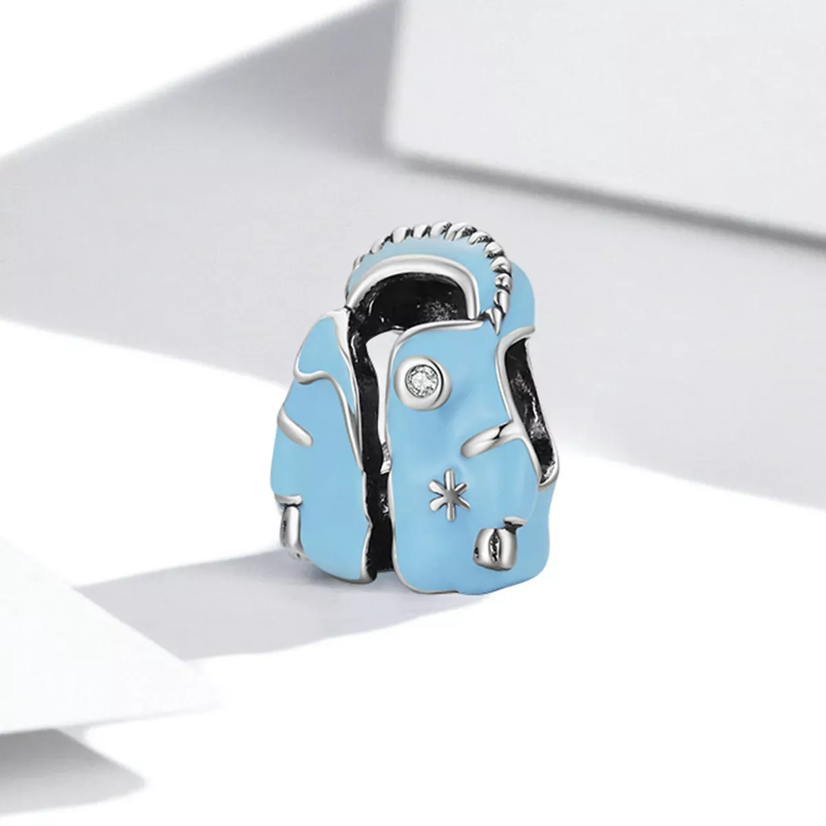 Pandora Style Sky Blue Down Jacket Charm - SCC1999