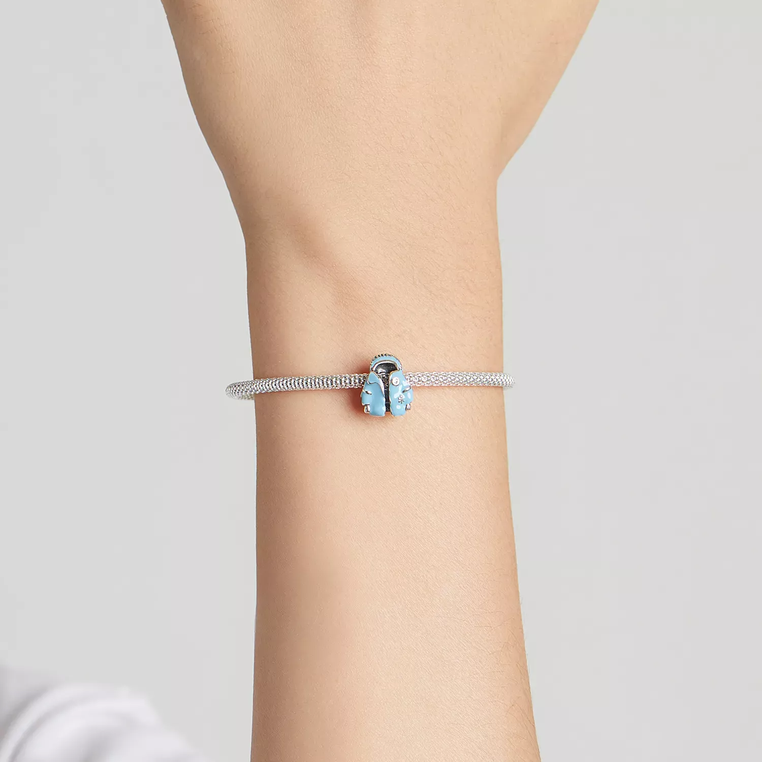 Pandora Style Sky Blue Down Jacket Charm - SCC1999