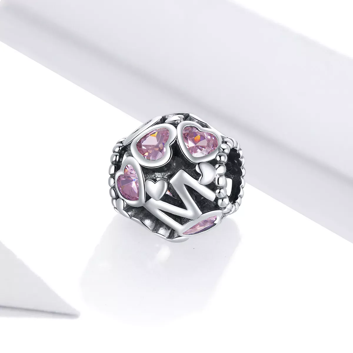Pandora Style Spherical Heart Charm - BSC421