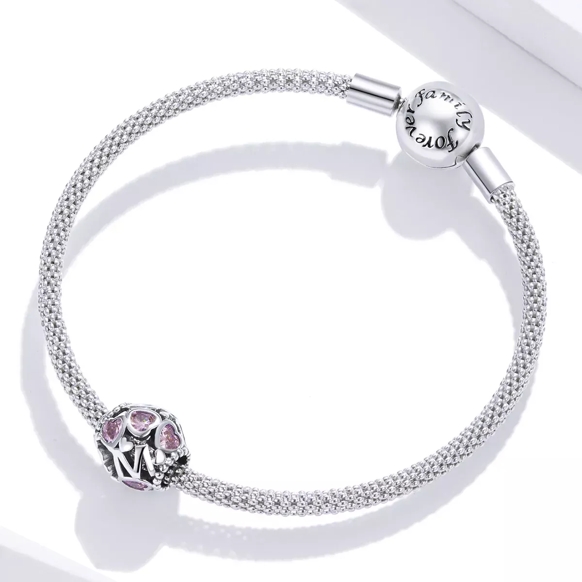 Pandora Style Spherical Heart Charm - BSC421