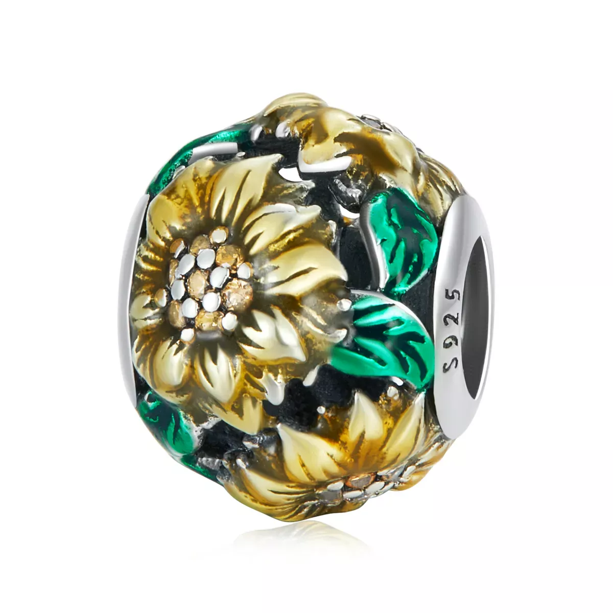 Pandora Style Sunflower Charm - SCC2209