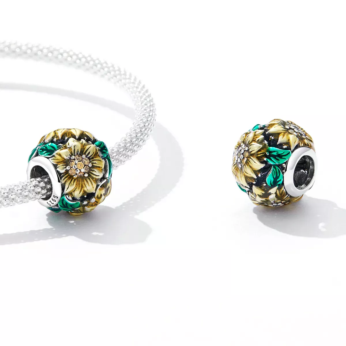 Pandora Style Sunflower Charm - SCC2209
