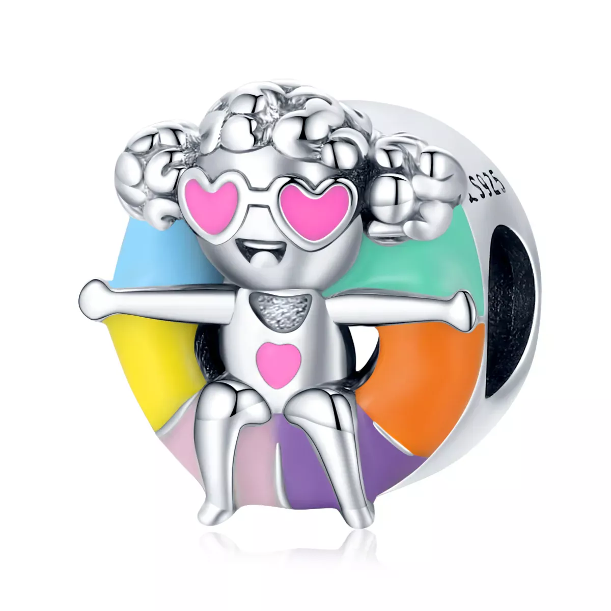 Pandora Style Swimming Ring Girl Charm - SCC1918