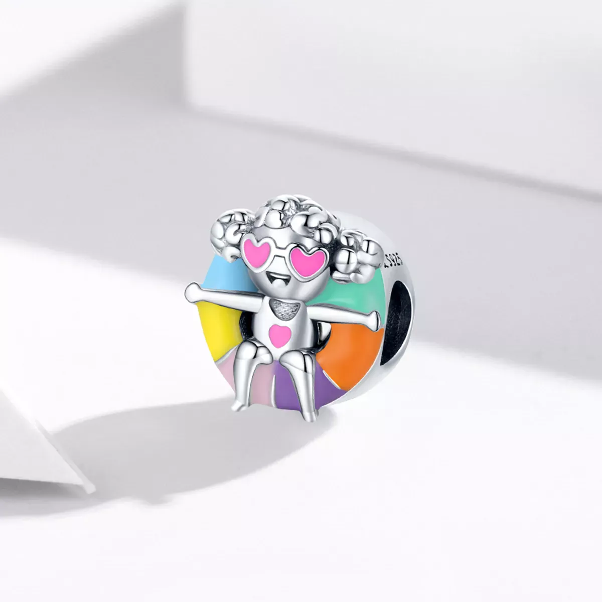 Pandora Style Swimming Ring Girl Charm - SCC1918