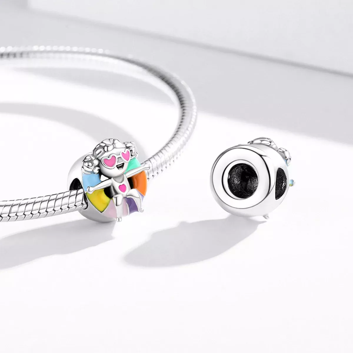 Pandora Style Swimming Ring Girl Charm - SCC1918
