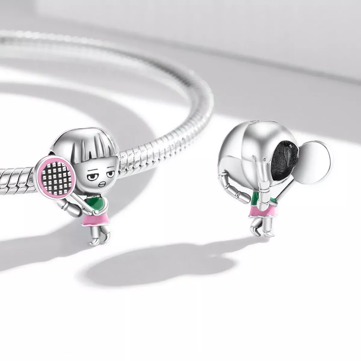 Pandora Style Tennis Girl Charm - SCC2051