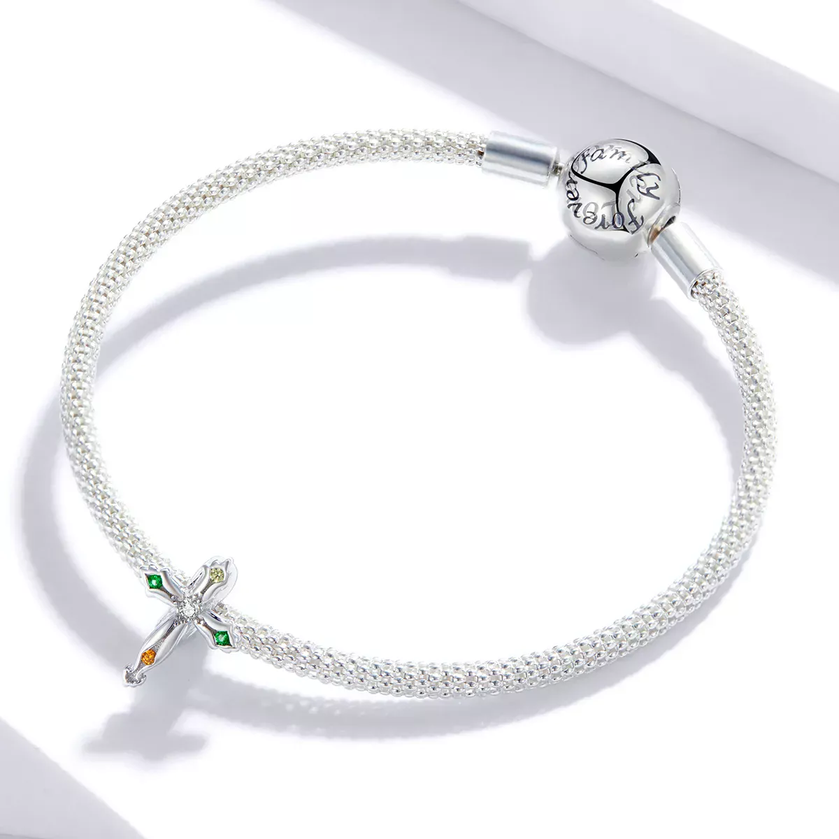 Pandora Style Thanksgiving Cross Charm - BSC343