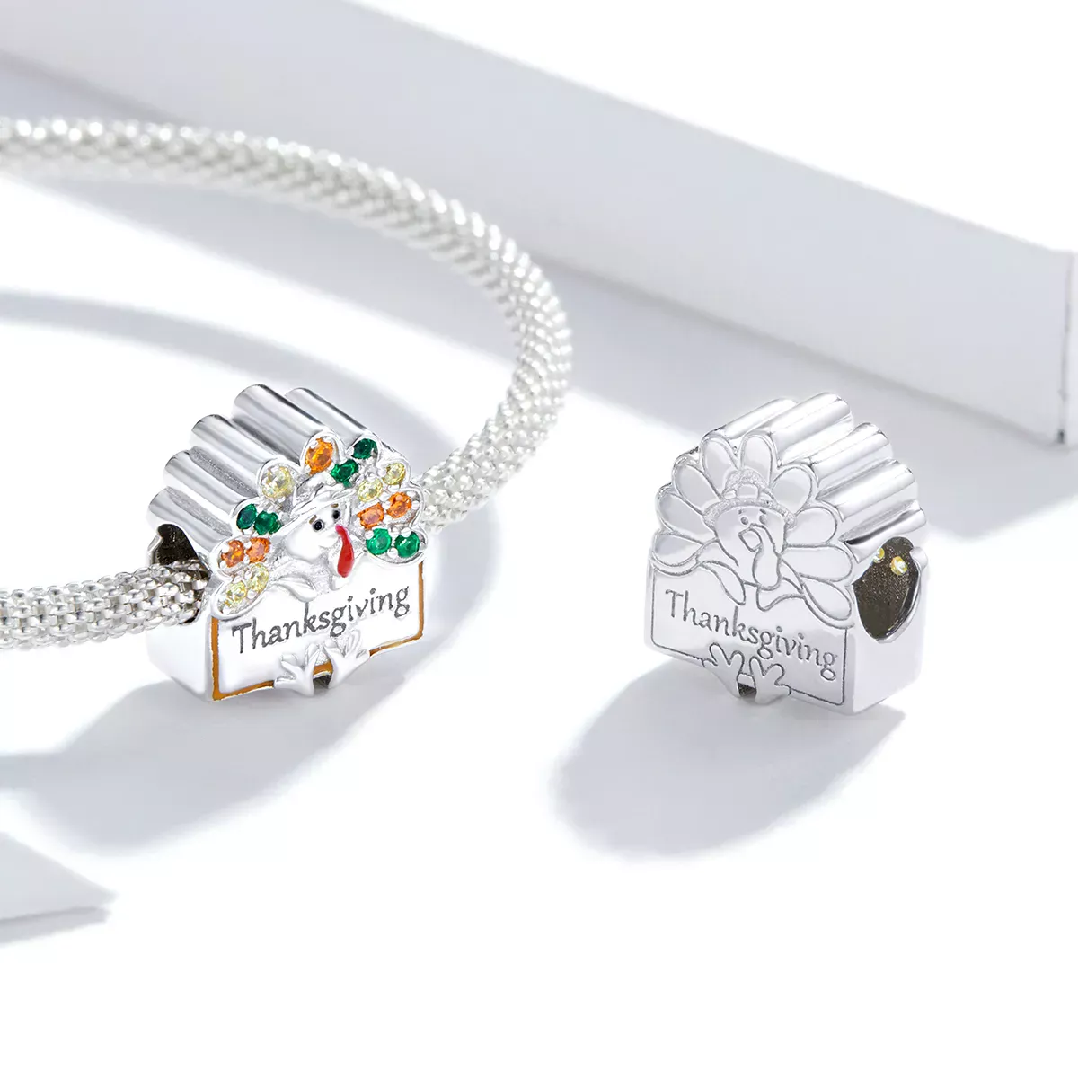 Pandora Style Thanksgiving Turkey Charm - BSC339