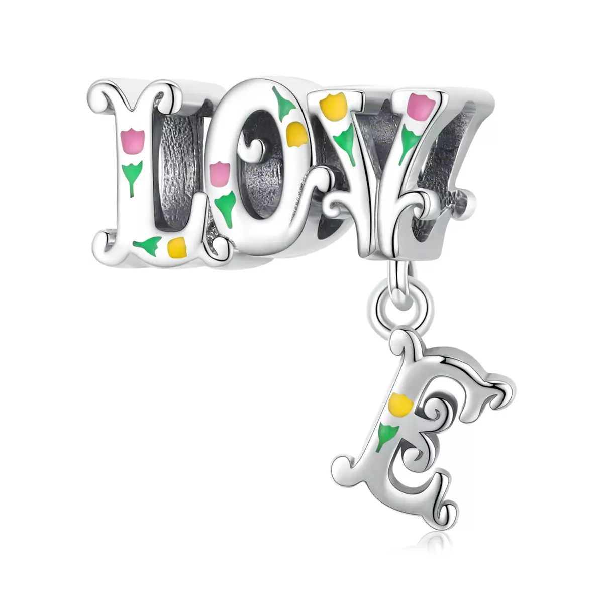 Pandora Style Three-Dimensional Letters Charm - BSC518 Pandora Style Three-Dimensional Letters Charm - BSC518