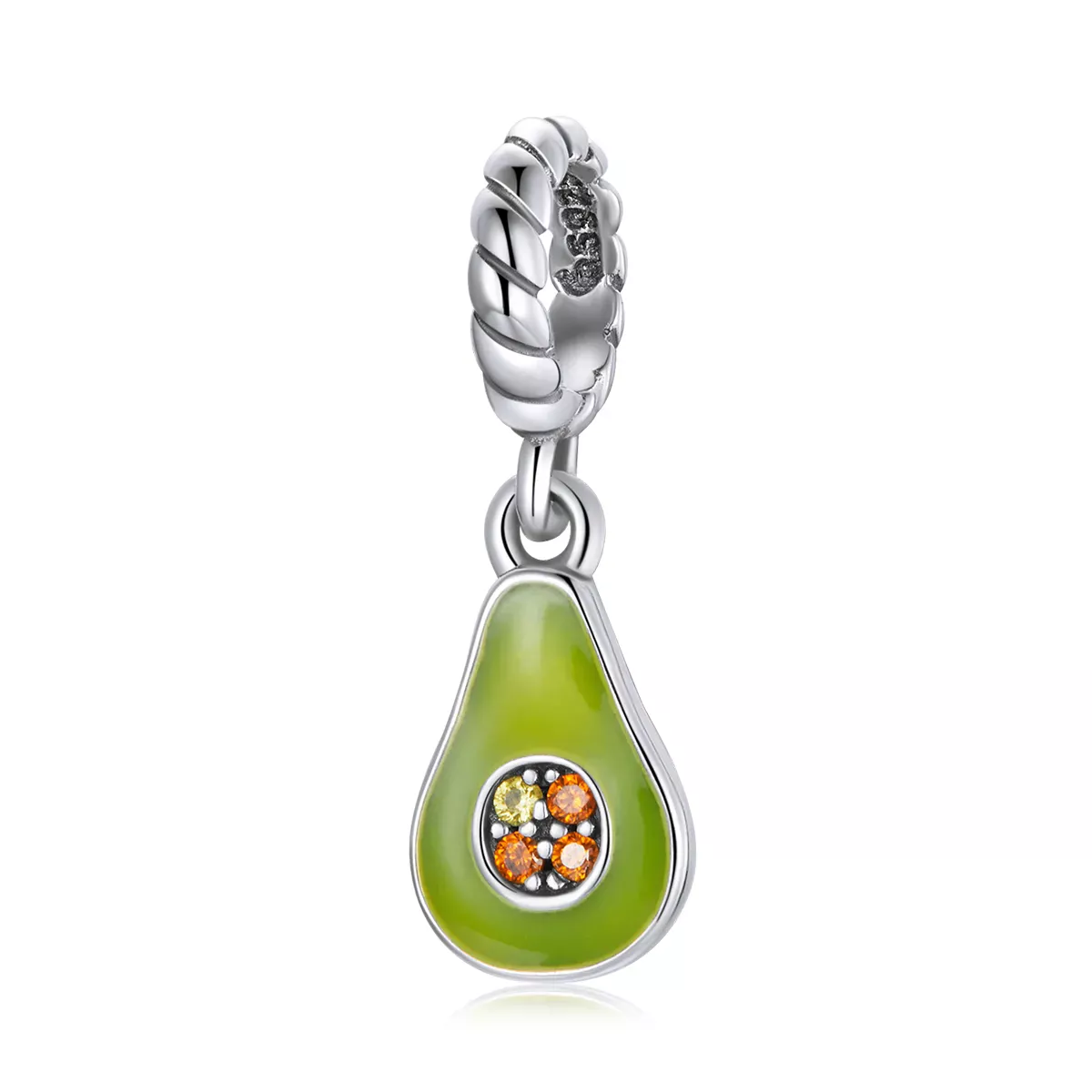 Pandora Style Avocado Dangle - BSC472