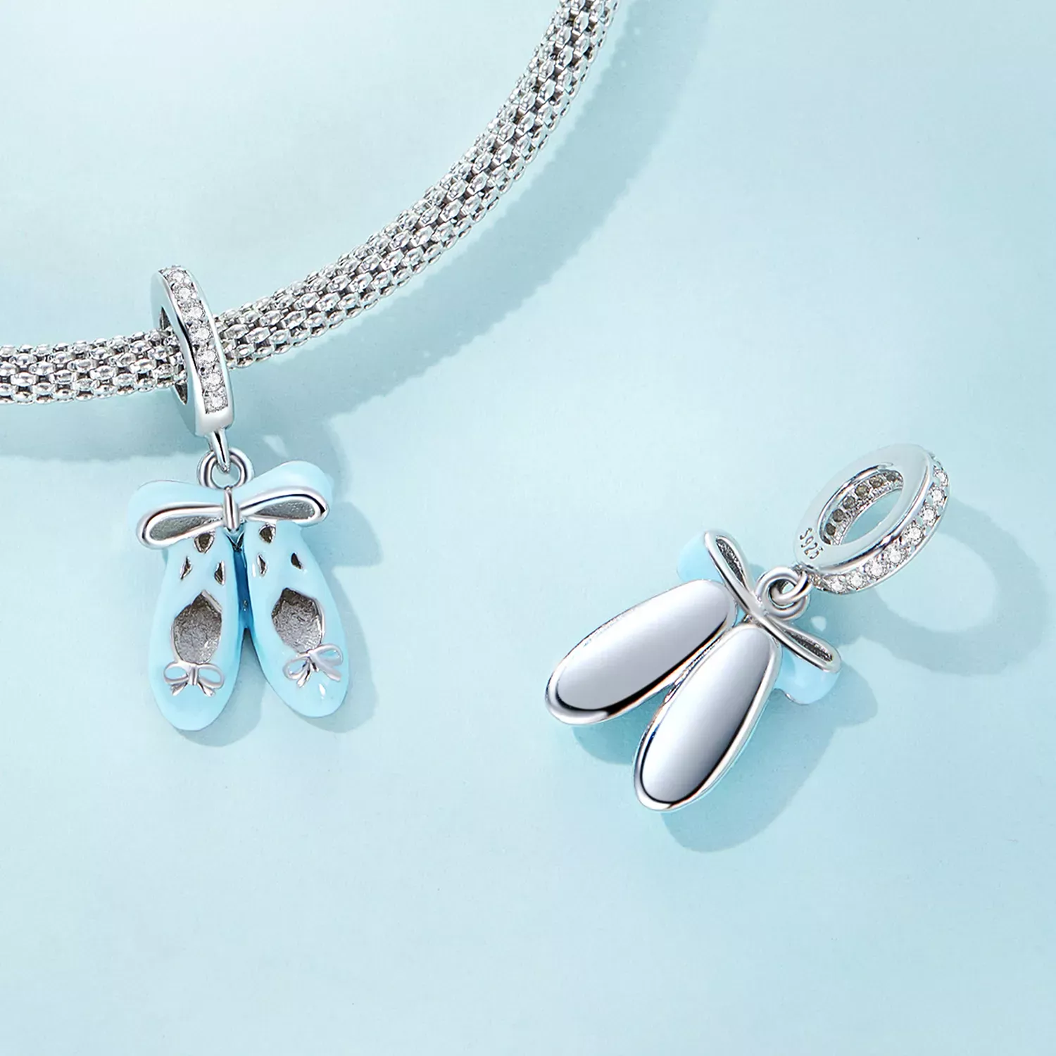 Pandora Style Ballet Shoes Dangle - SCC2395