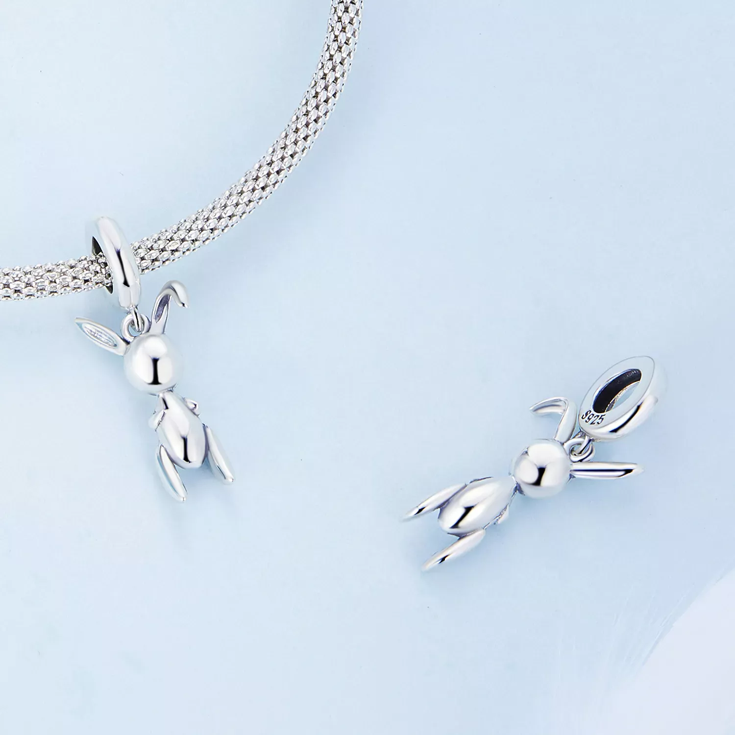 Pandora Style Balloon Bunny Dangle - BSC692