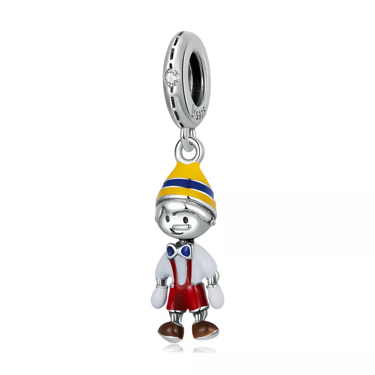 Pandora Style Boy's Overalls Dangle - SCC2083 Pandora Style Boy's Overalls Dangle - SCC2083