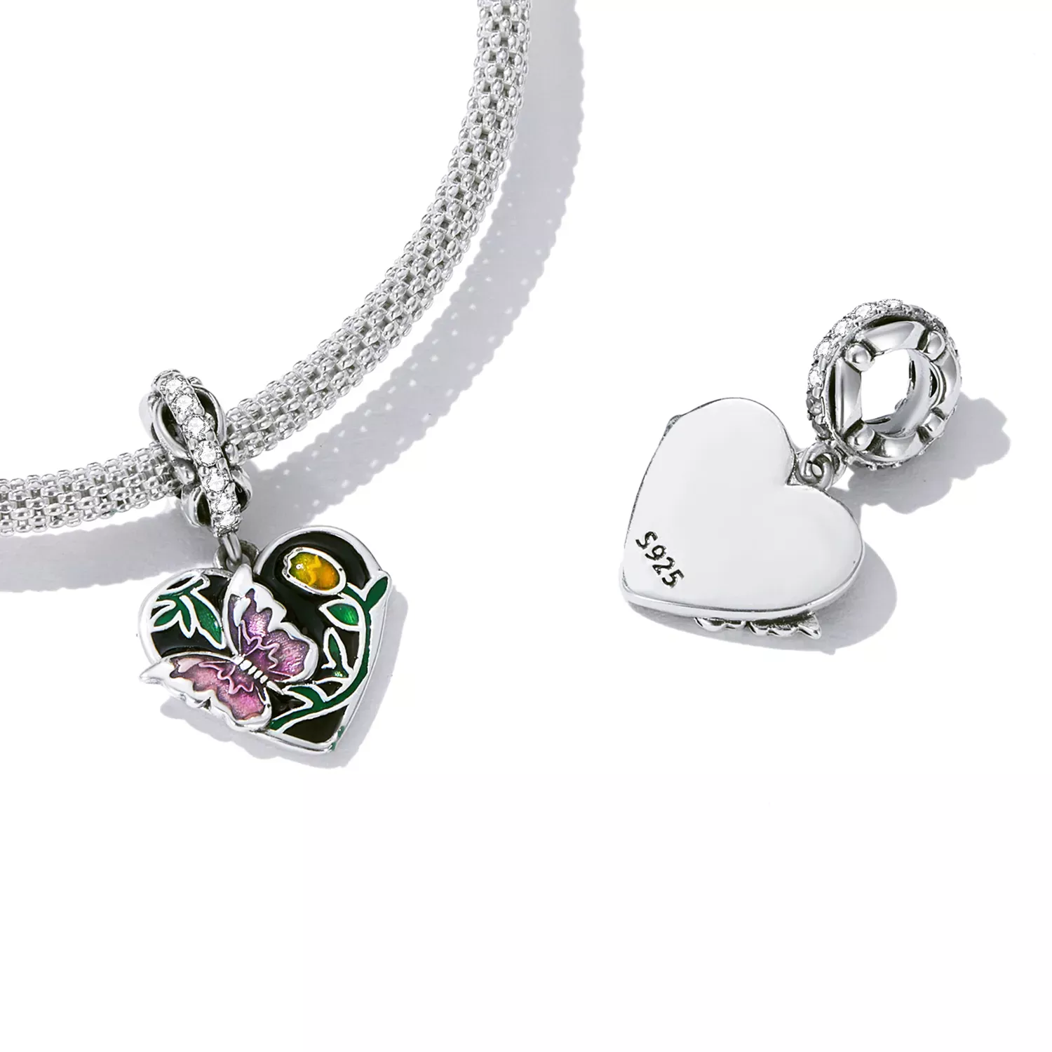 Pandora Style Butterfly Love Garden Dangle - SCC2248
