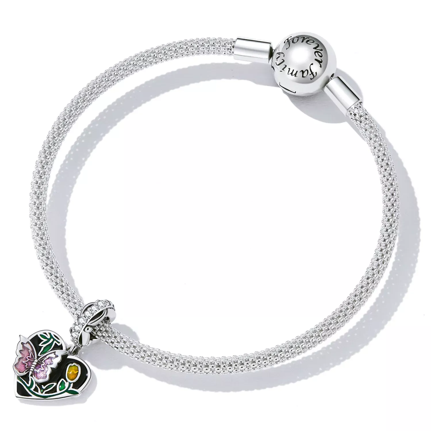 Pandora Style Butterfly Love Garden Dangle - SCC2248
