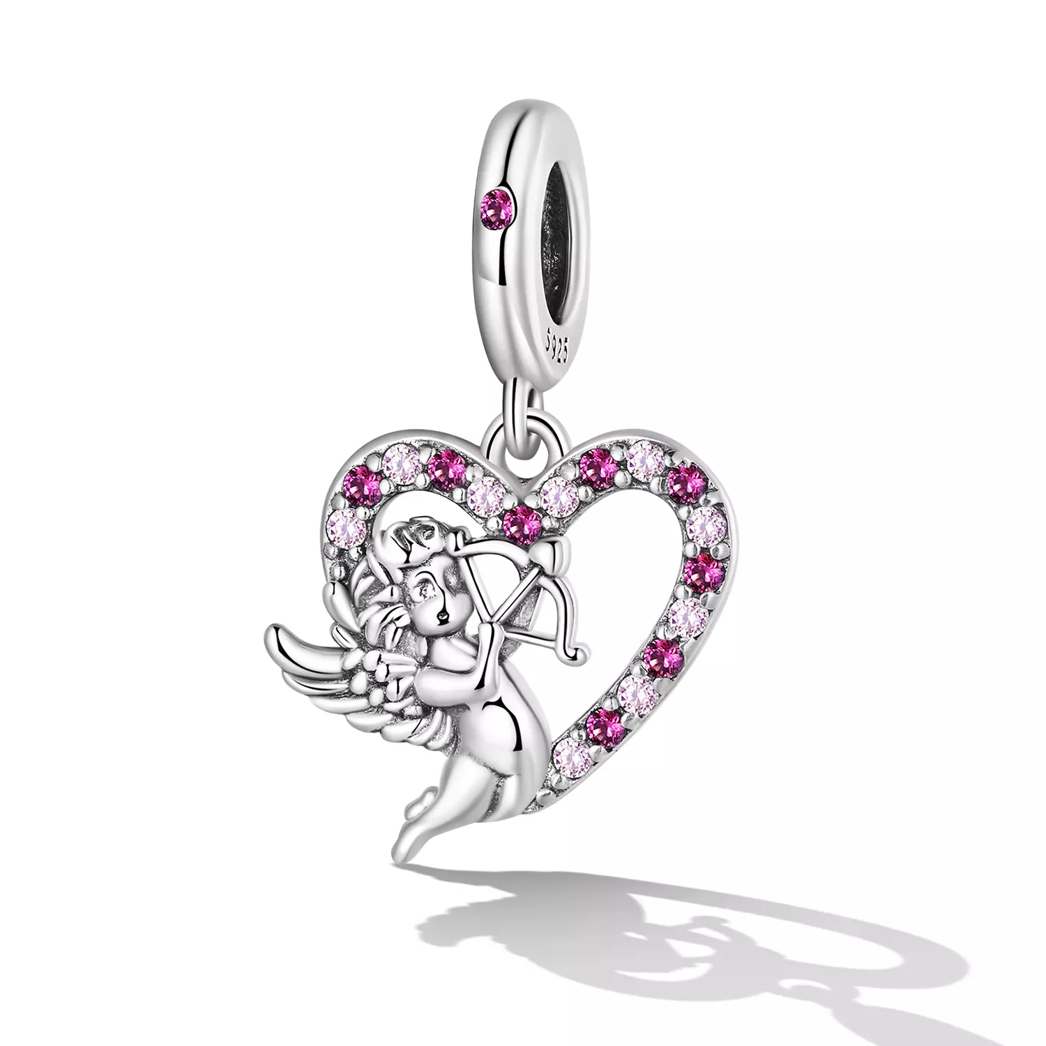 Pandora Style Cupid Heart Dangle - SCC2324