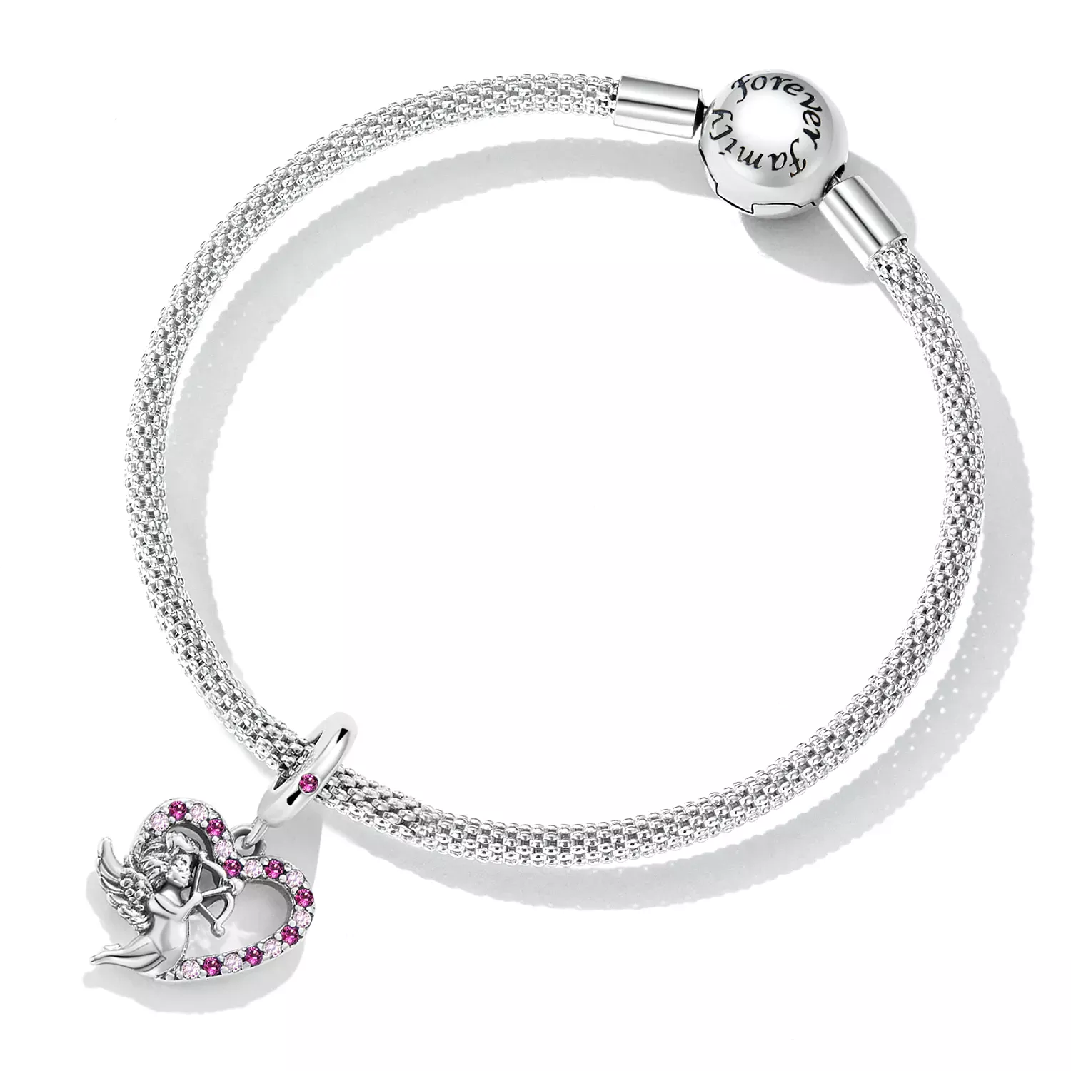 Pandora Style Cupid Heart Dangle - SCC2324