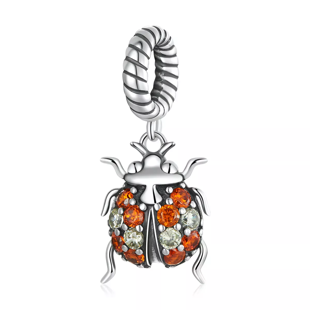 Pandora Style Delicate Ladybug Dangle - SCC2179 Pandora Style Delicate Ladybug Dangle - SCC2179