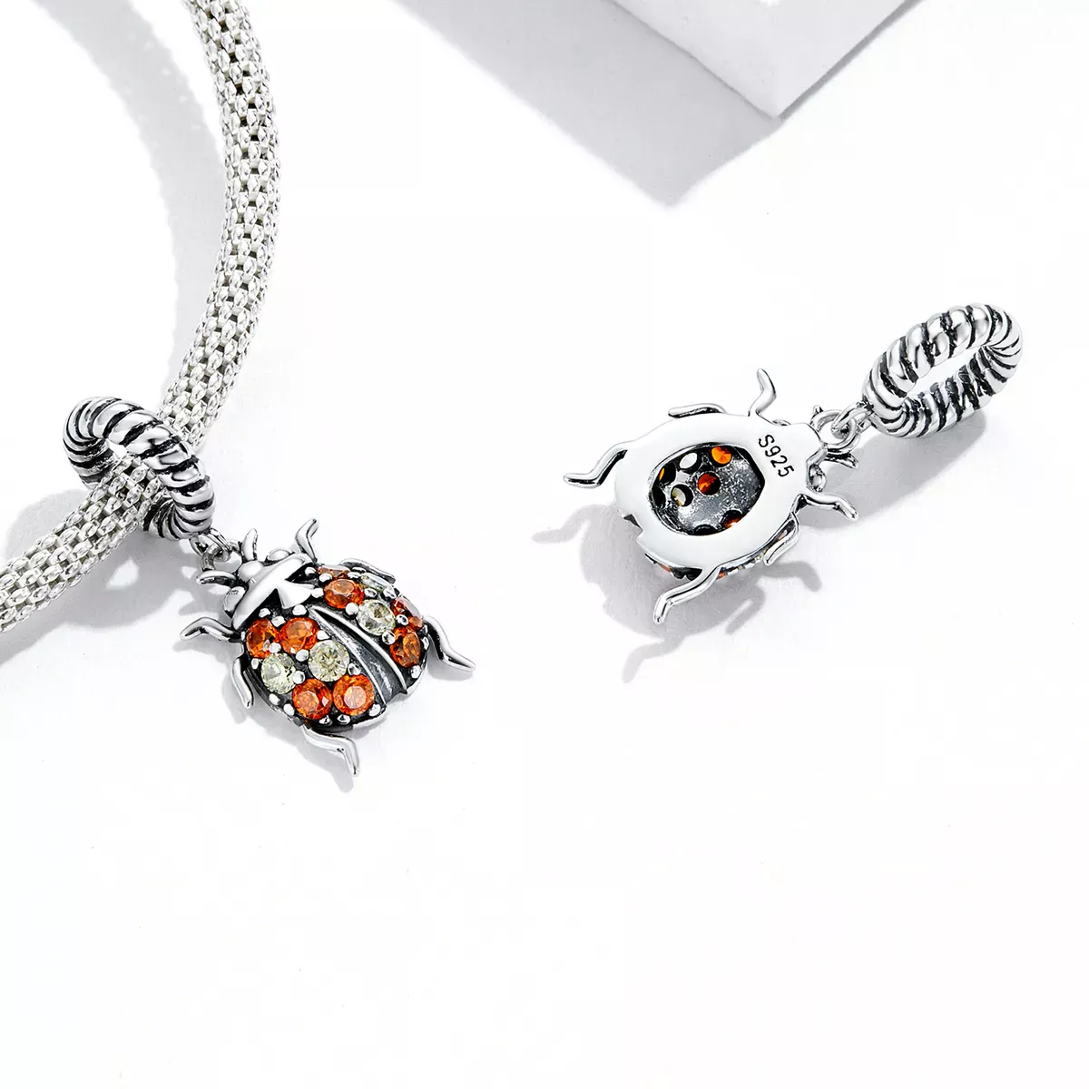 Pandora Style Delicate Ladybug Dangle - SCC2179