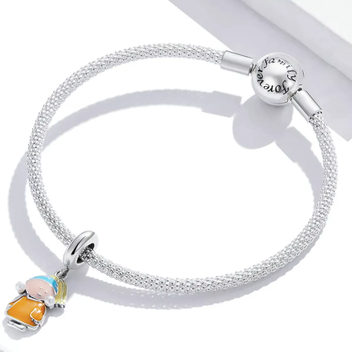 Pandora Style Girl with Pearls Dangle - SCC2078