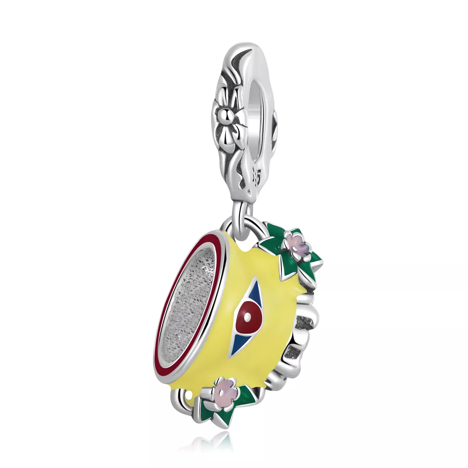 Pandora Style Grotesque Devil's Eye Teacup Dangle - SCC2375