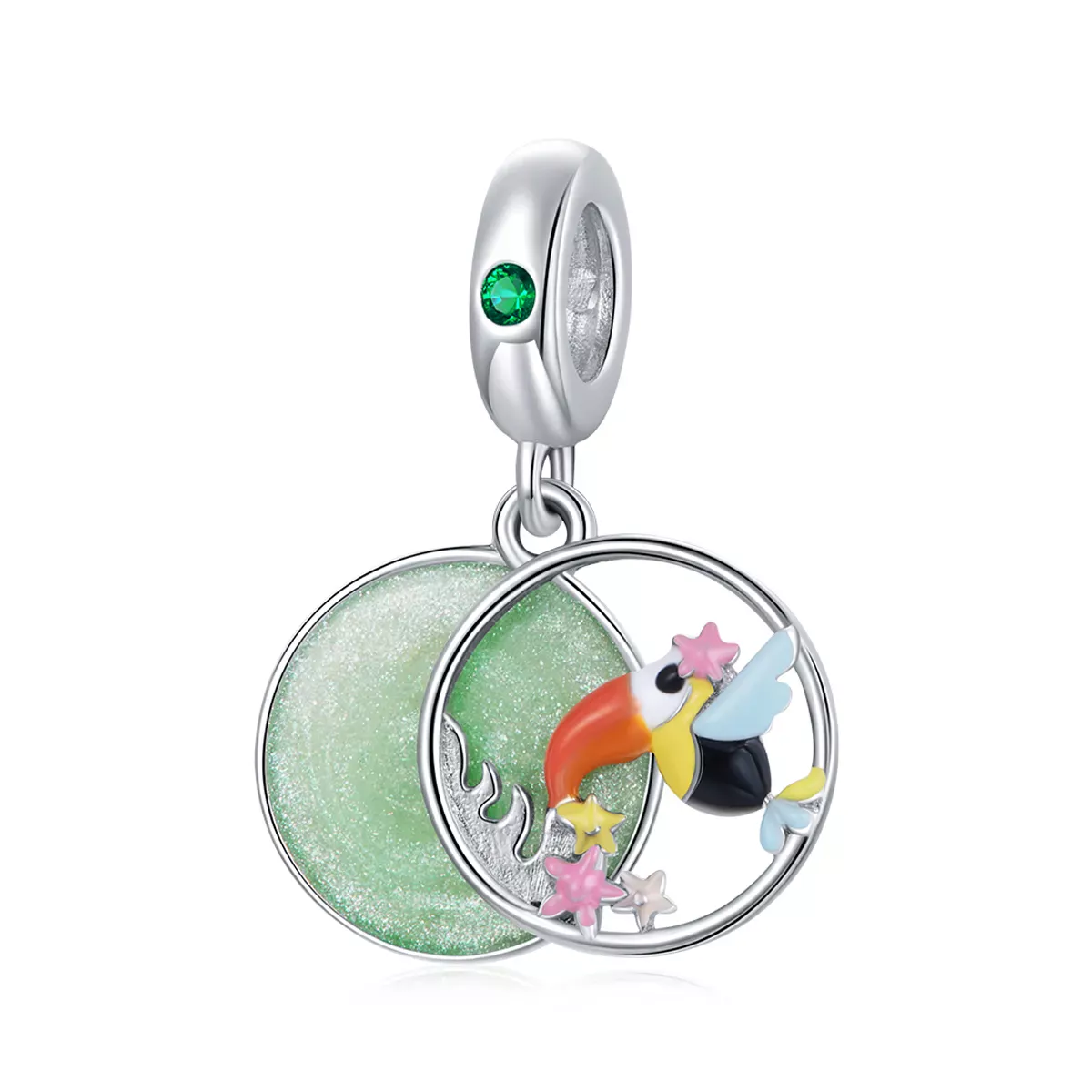 Pandora Style Happy Toucan Dangle - BSC449 Pandora Style Happy Toucan Dangle - BSC449