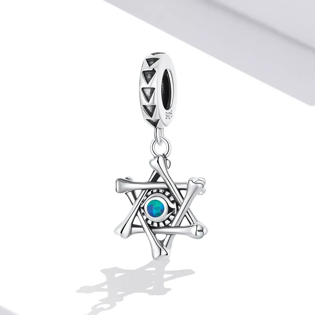 Pandora Style Hexagram Devil Eye Dangle - SCC2174