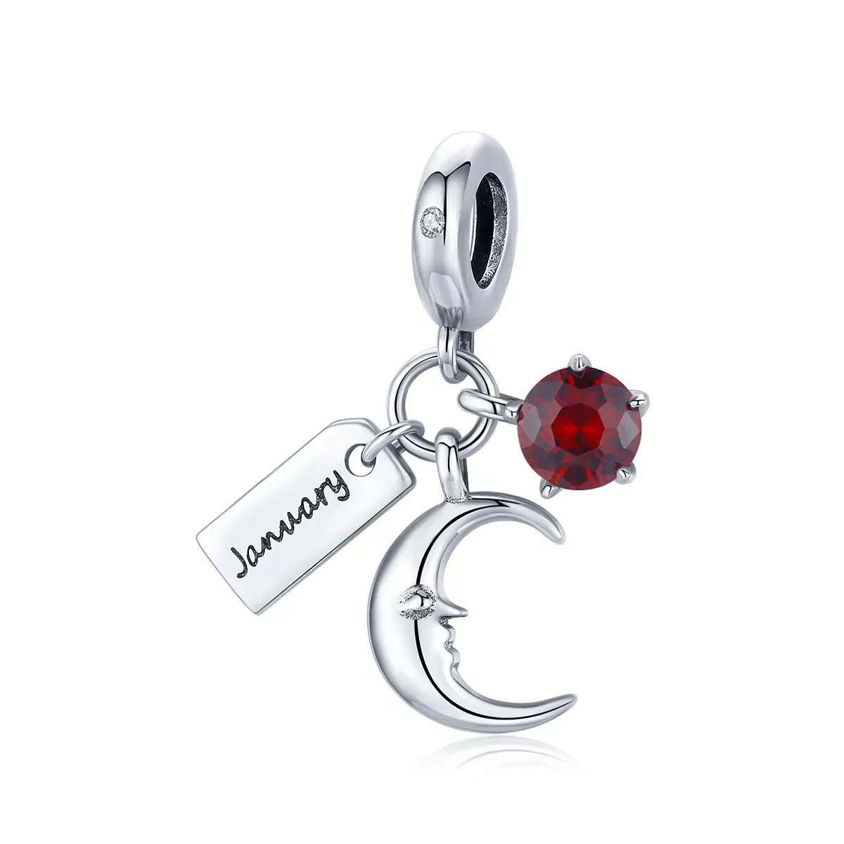 Pandora Style January Birthstone Dangle - SCC1719 Pandora Style January Birthstone Dangle - SCC1719