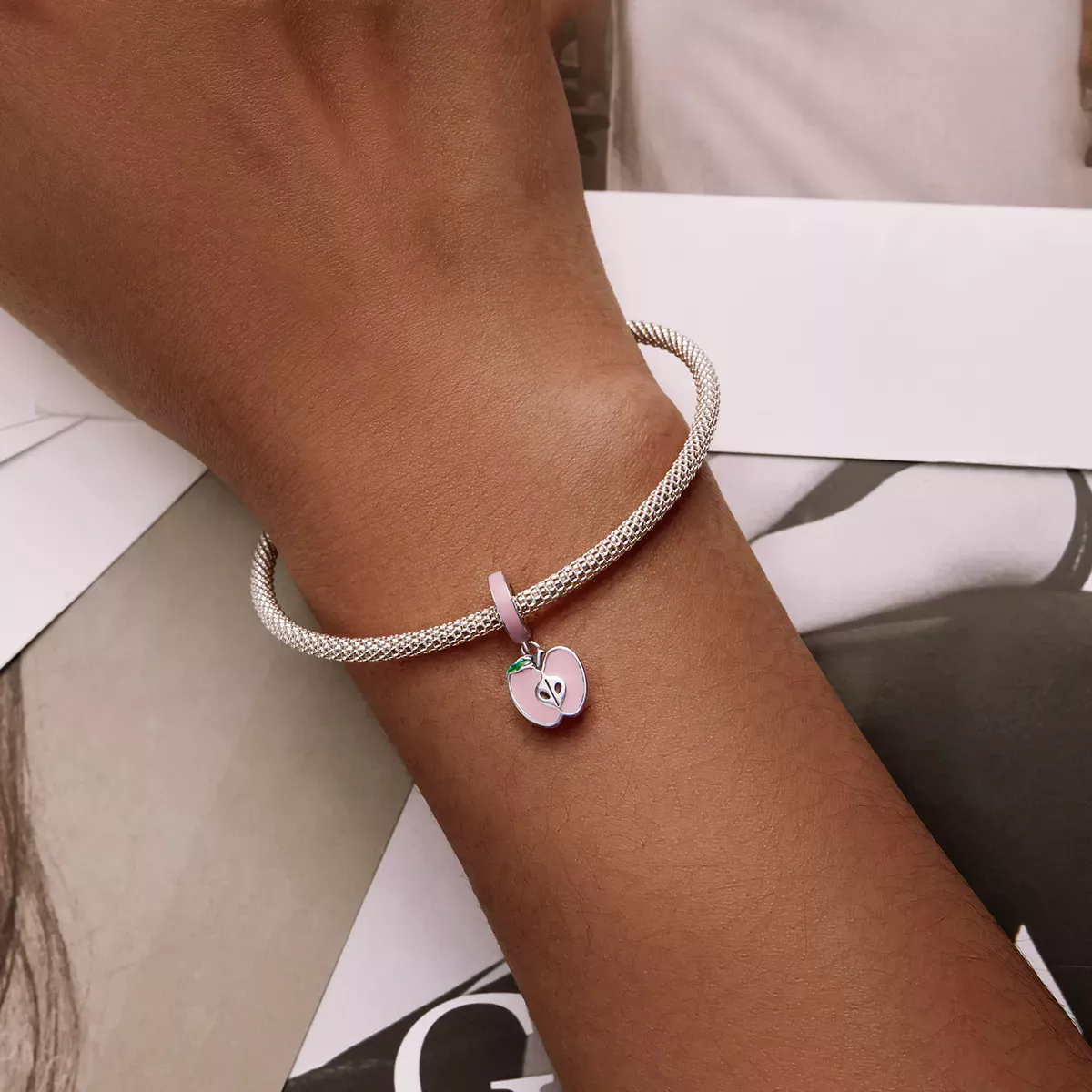 Pandora Style Little Apple Dangle - SCC2226