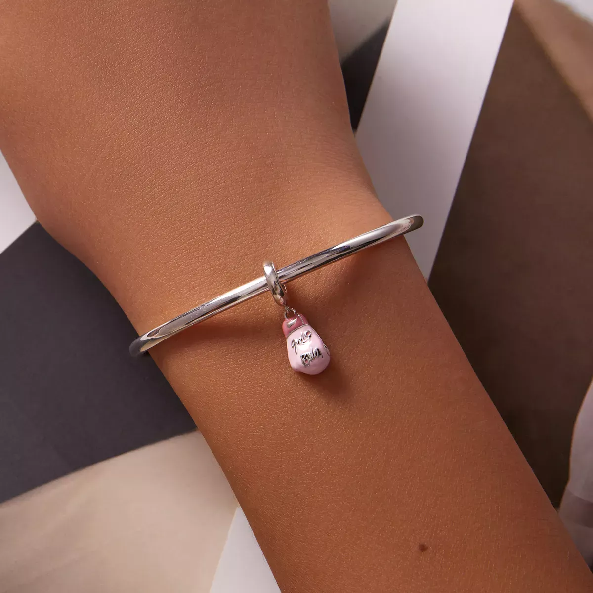 Pandora Style Pink Boxing Gloves Dangle - SCC2148