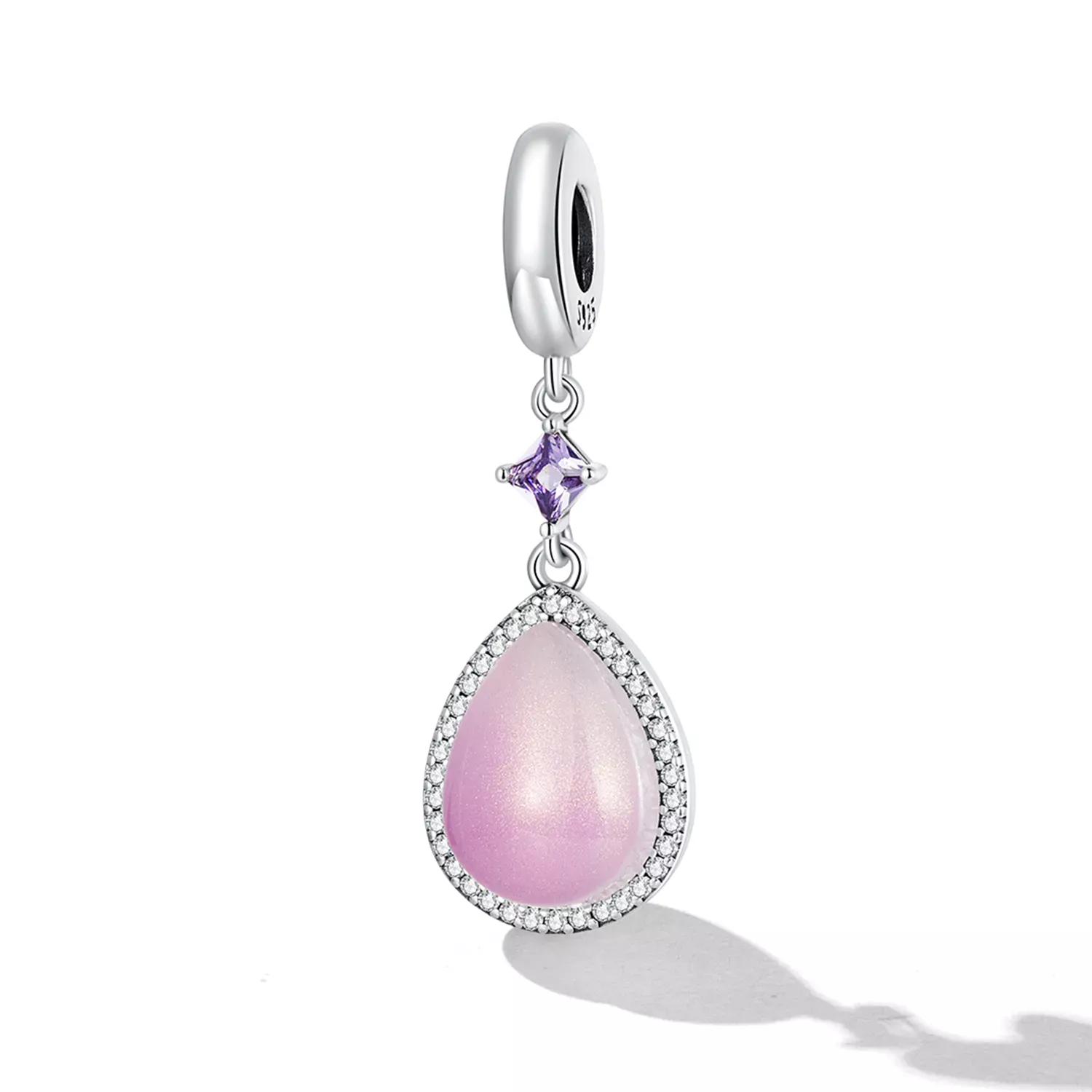 Pandora Style Pink Water Drop Dangle - SCC2272