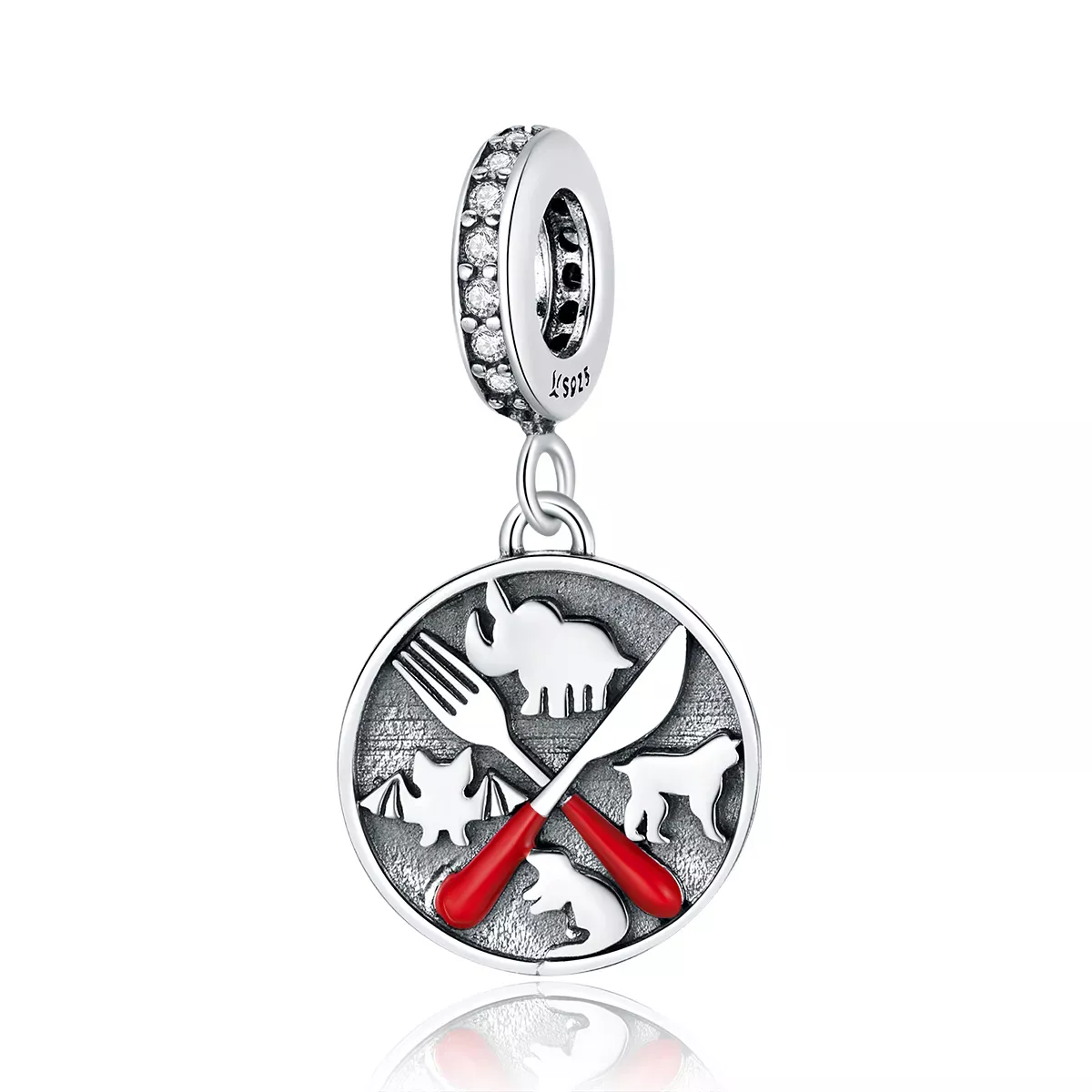Pandora Style Refuse to Eat Wild Animals Dangle - SCC1588