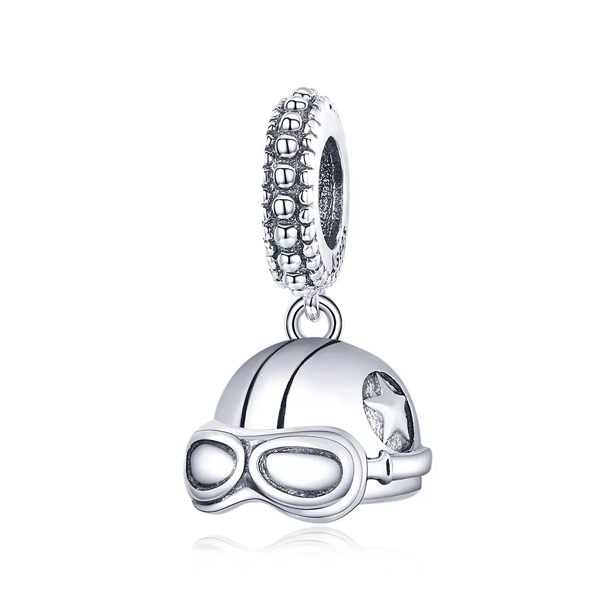 Pandora Style Retro Helmet Dangle - SCC1711 Pandora Style Retro Helmet Dangle - SCC1711