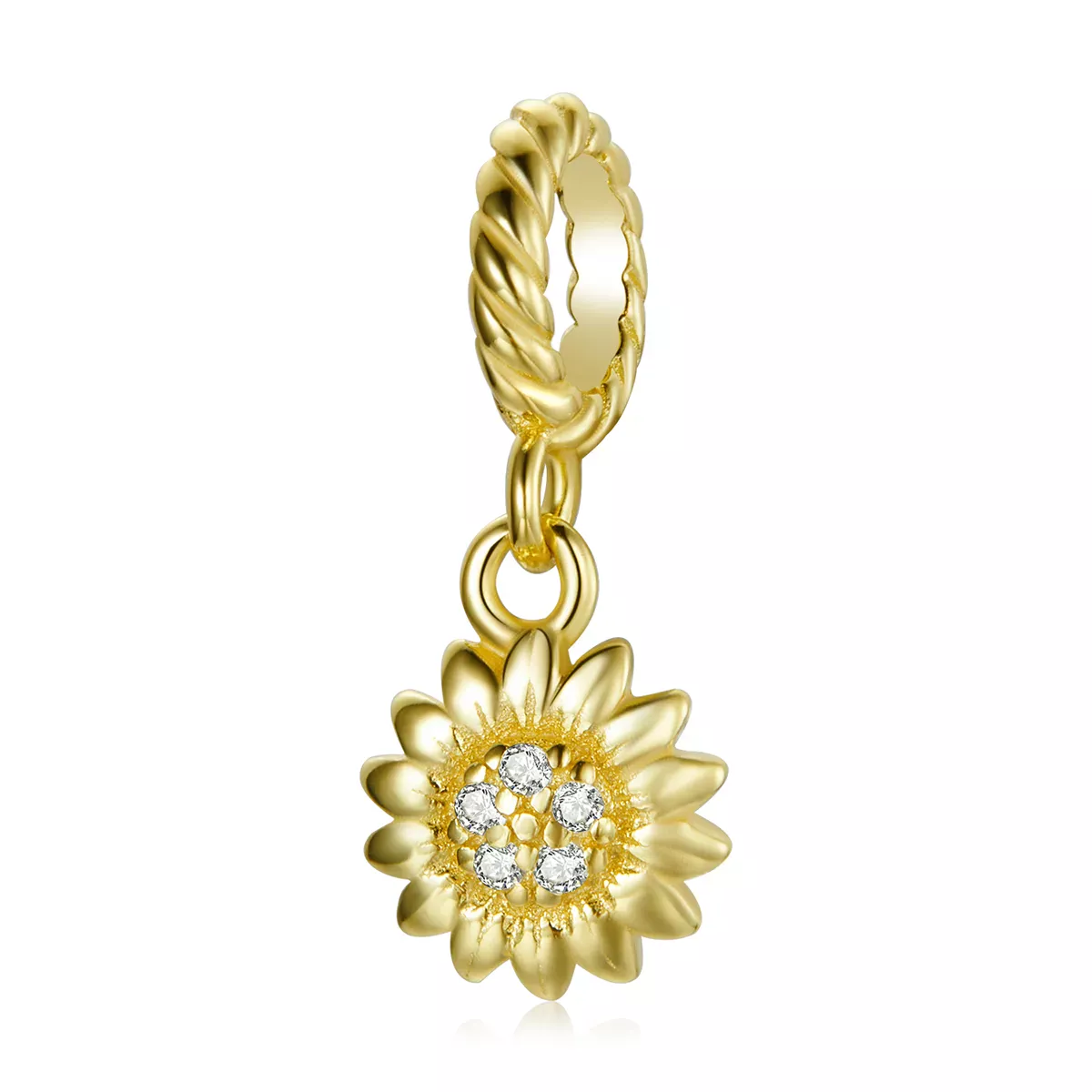 Pandora Style Shining Sun Flower Dangle - BSX002-L Pandora Style Shining Sun Flower Dangle - BSX002-L