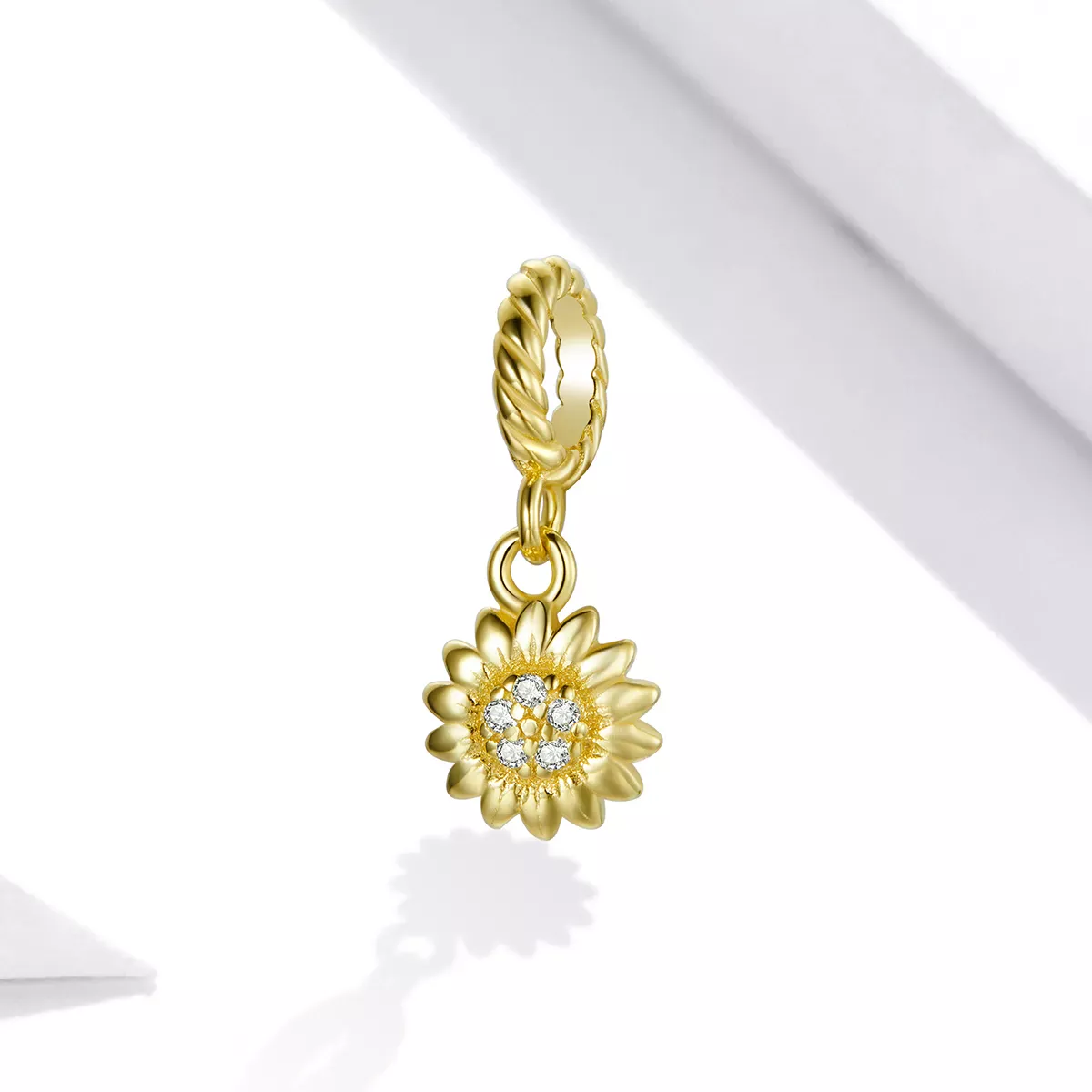 Pandora Style Shining Sun Flower Dangle - BSX002-L