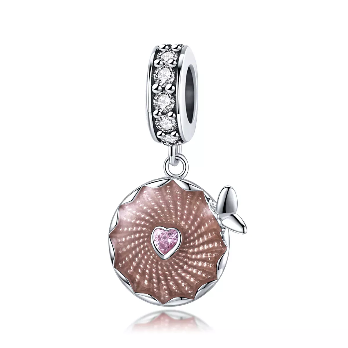 Pandora Style Shiny Flowers Dangle - BSC290