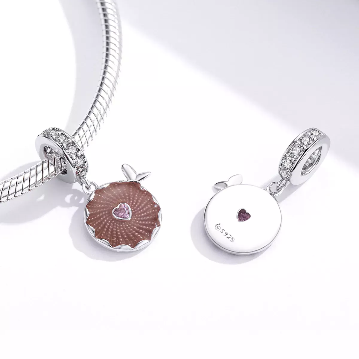 Pandora Style Shiny Flowers Dangle - BSC290