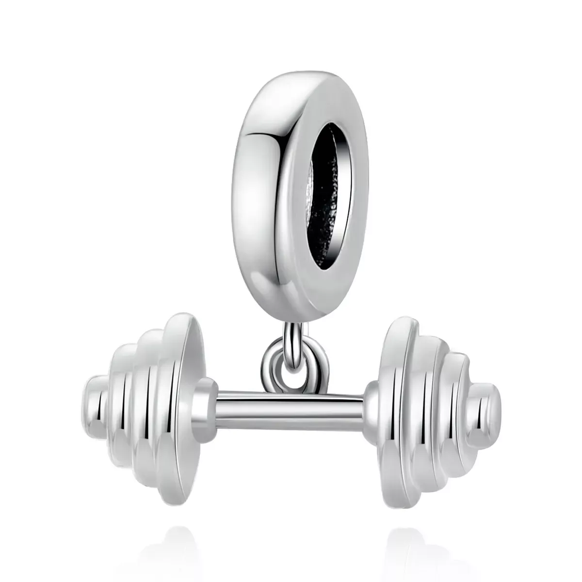 Pandora Style Weightlifting Barbell Dangle - SCC2052 Pandora Style Weightlifting Barbell Dangle - SCC2052